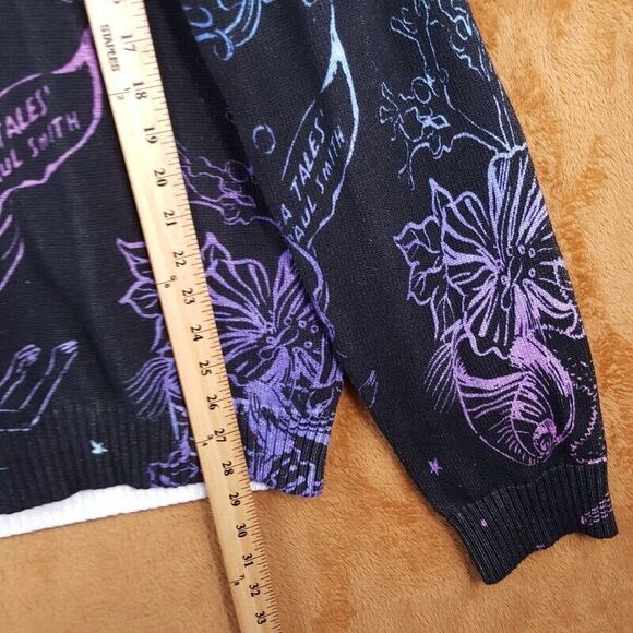 PAUL SMITH Sweater Mens Large Faded Black Pullover Crew Sea Tales Galaxy $275 - Picture 8 of 9